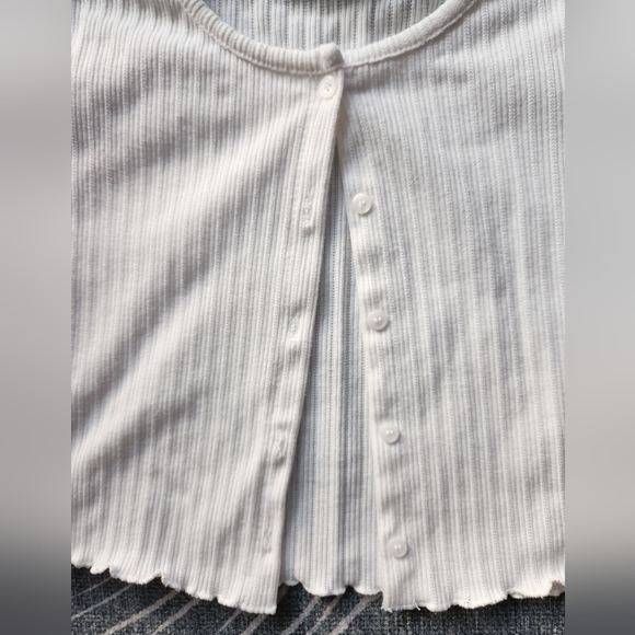 Oak + Fort baby tee cropped button up - Picture 4 of 6